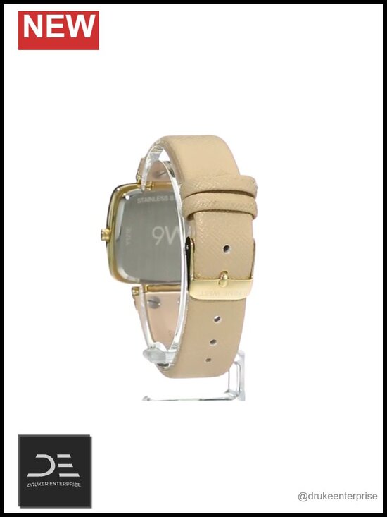 Women\'s Watch Domed Mineral Crystal Japanese Quartz Movement Faux Leather Strap